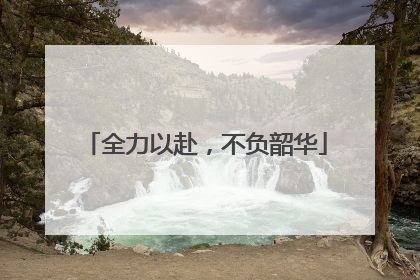 全力以赴，不负韶华