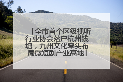 全市首个区级视听行业协会落户杭州钱塘，九州文化牵头布局微短剧产业高地