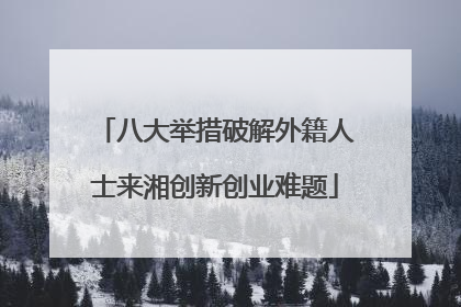 八大举措破解外籍人士来湘创新创业难题