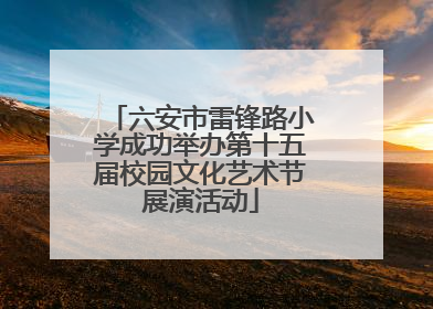 六安市雷锋路小学成功举办第十五届校园文化艺术节展演活动