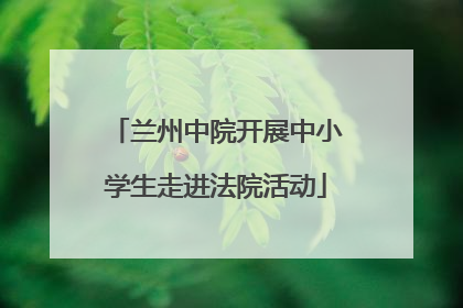 兰州中院开展中小学生走进法院活动