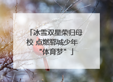 冰雪双星荣归母校 点燃郓城少年“体育梦”