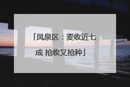 凤泉区：麦收近七成 抢收又抢种