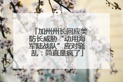 加州州长回应美防长威胁“动用海军陆战队”应对骚乱：简直是疯了