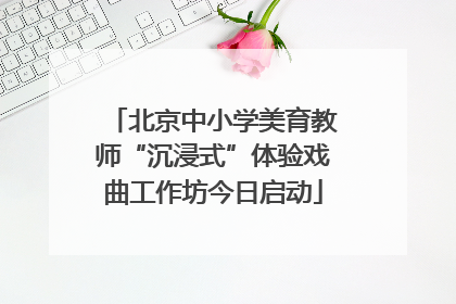 北京中小学美育教师“沉浸式”体验戏曲工作坊今日启动