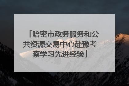 哈密市政务服务和公共资源交易中心赴豫考察学习先进经验