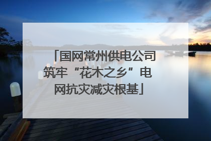 国网常州供电公司筑牢“花木之乡”电网抗灾减灾根基
