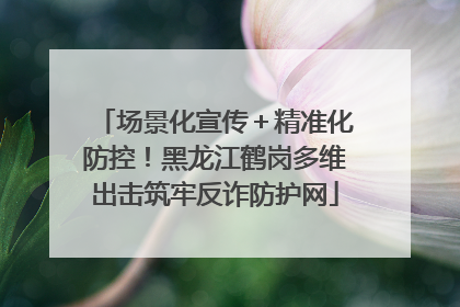 场景化宣传＋精准化防控！黑龙江鹤岗多维出击筑牢反诈防护网