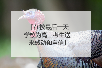 在校最后一天 学校为高三考生送来感动和自信