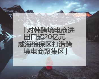 对韩跨境电商进出口超20亿元 威海综保区打造跨境电商聚集区