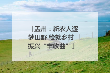 孟州：新农人逐梦田野 绘就乡村振兴“丰收曲”