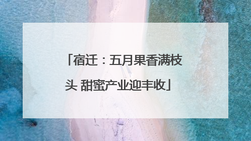 宿迁：五月果香满枝头 甜蜜产业迎丰收