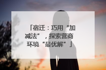 宿迁：巧用“加减法”，探索营商环境“最优解”
