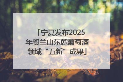 宁夏发布2025年贺兰山东麓葡萄酒领域“五新”成果