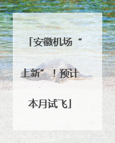 安徽机场“上新”！预计本月试飞