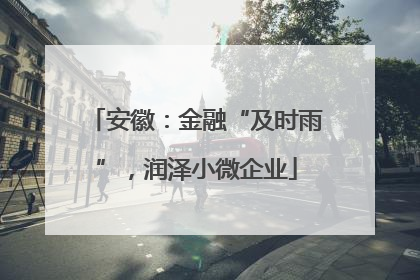 安徽：金融“及时雨”，润泽小微企业