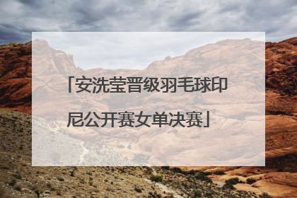 安洗莹晋级羽毛球印尼公开赛女单决赛
