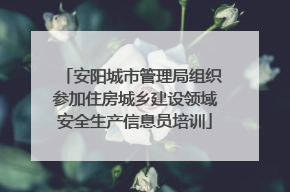 安阳城市管理局组织参加住房城乡建设领域安全生产信息员培训
