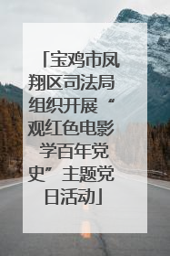 宝鸡市凤翔区司法局组织开展“观红色电影 学百年党史”主题党日活动