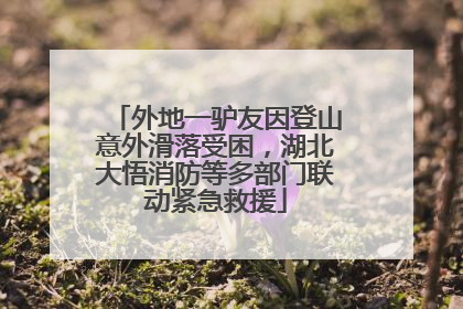 外地一驴友因登山意外滑落受困，湖北大悟消防等多部门联动紧急救援
