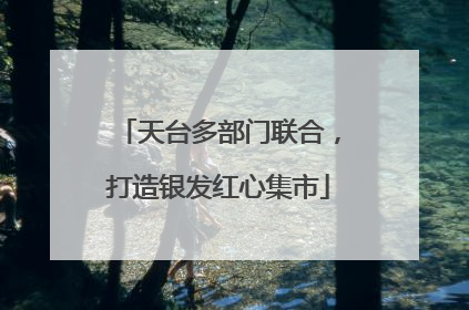 天台多部门联合，打造银发红心集市