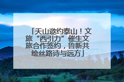 天山邀约泰山！文旅“西引力”催生文旅合作签约，鲁新共绘丝路诗与远方
