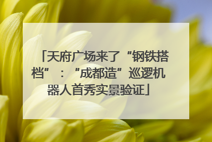 天府广场来了“钢铁搭档”：“成都造”巡逻机器人首秀实景验证