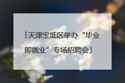天津宝坻区举办“毕业即就业”专场招聘会
