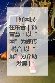 好网民·在东营｜孙雪慧：以“网”为媒传税音 以“屏”为介助发展