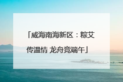 威海南海新区：粽艾传温情 龙舟竞端午
