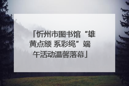 忻州市图书馆“雄黄点额 系彩绳”端午活动温馨落幕