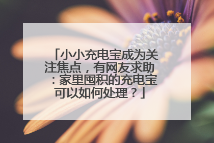 小小充电宝成为关注焦点，有网友求助：家里囤积的充电宝可以如何处理？