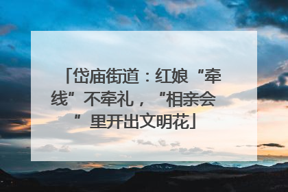 岱庙街道：红娘“牵线”不牵礼，“相亲会”里开出文明花