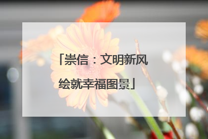 崇信：文明新风绘就幸福图景