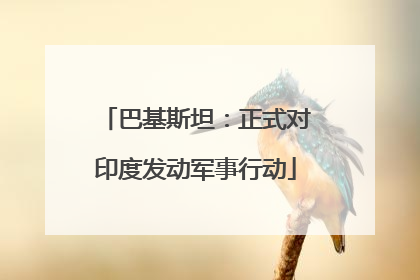 巴基斯坦：正式对印度发动军事行动
