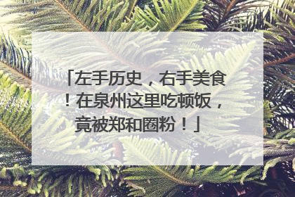 左手历史，右手美食！在泉州这里吃顿饭，竟被郑和圈粉！