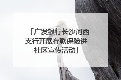 广发银行长沙河西支行开展存款保险进社区宣传活动