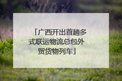 广西开出首趟多式联运物流总包外贸货物列车