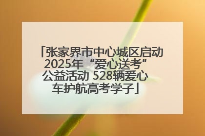 张家界市中心城区启动2025年“爱心送考”公益活动 528辆爱心车护航高考学子