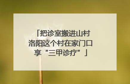 把诊室搬进山村 洛阳这个村在家门口享“三甲诊疗”