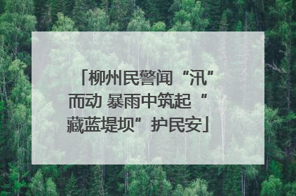 柳州民警闻“汛”而动 暴雨中筑起“藏蓝堤坝”护民安