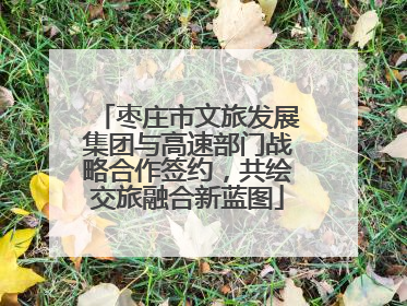 枣庄市文旅发展集团与高速部门战略合作签约，共绘交旅融合新蓝图