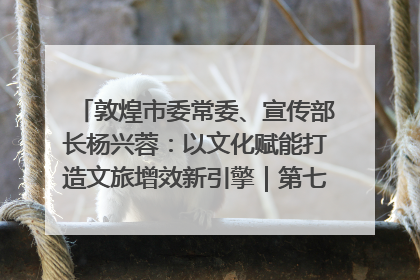 敦煌市委常委、宣传部长杨兴蓉：以文化赋能打造文旅增效新引擎｜第七届全国县域旅游研究成果发布系列活动