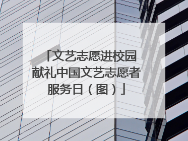 文艺志愿进校园 献礼中国文艺志愿者服务日（图）
