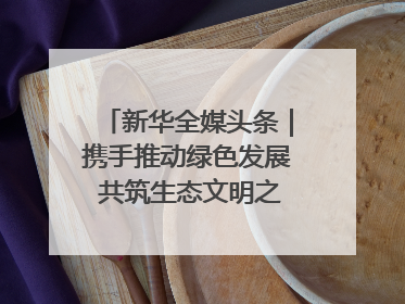 新华全媒头条｜携手推动绿色发展 共筑生态文明之基（1）