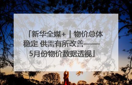 新华全媒+｜物价总体稳定 供需有所改善——5月份物价数据透视