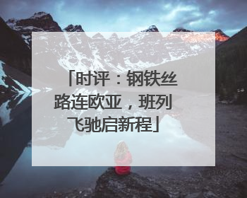 时评：钢铁丝路连欧亚，班列飞驰启新程
