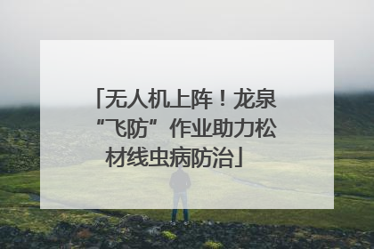 无人机上阵！龙泉“飞防”作业助力松材线虫病防治