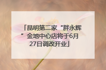 昆明第二家“胖永辉”金地中心店将于6月27日调改开业