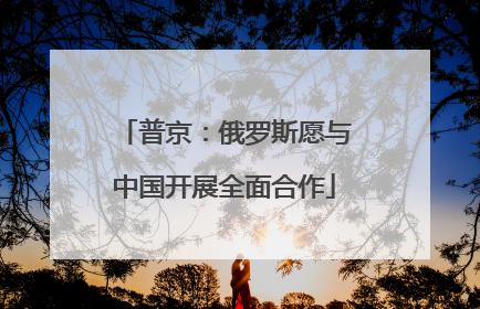 普京：俄罗斯愿与中国开展全面合作